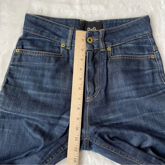 DOLCE GABBANA Jeans woman’s high rise flare vintage denim designer - Picture 9 of 16